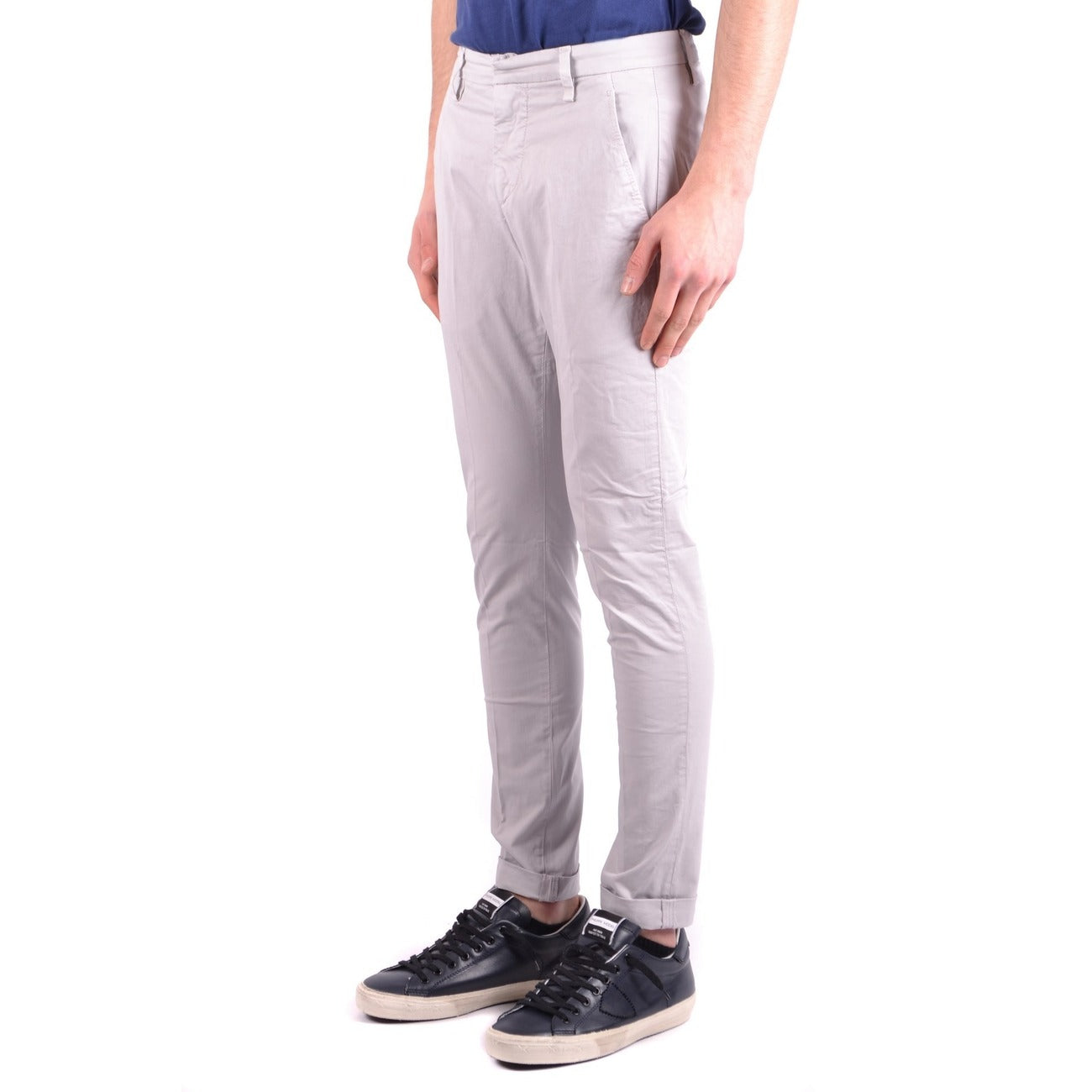 2429837 Dondup Pantaloni Grigio Cotone Elastan Uomo