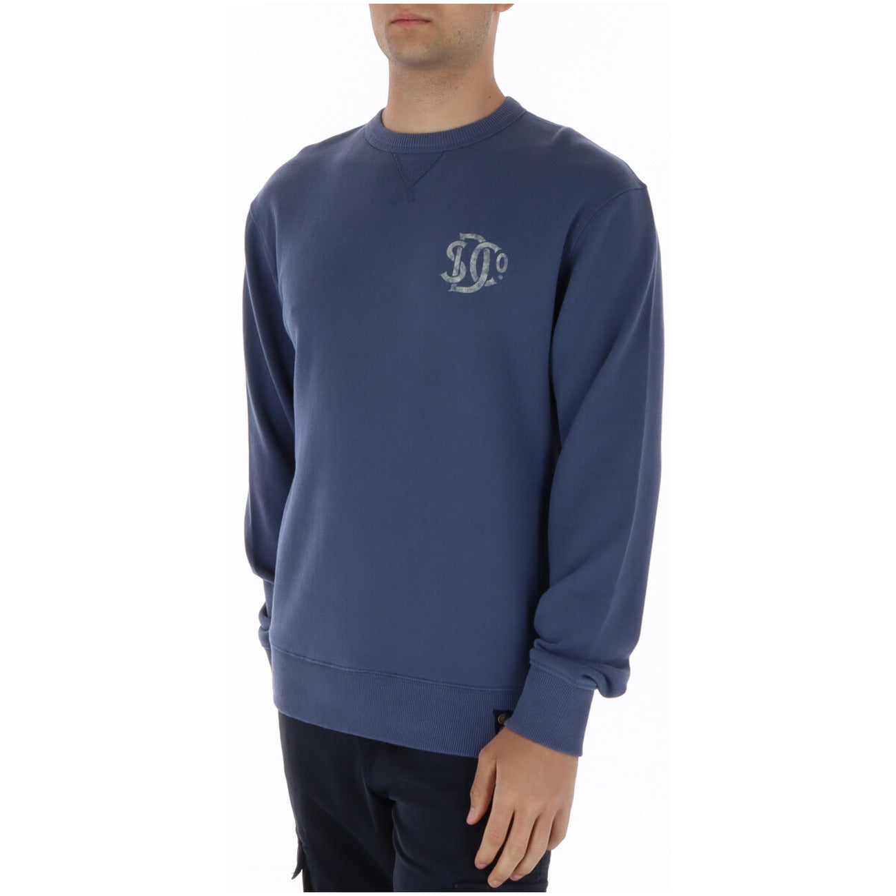 2461536 Superdry Felpa Blu Stampa Maniche Corte Uomo