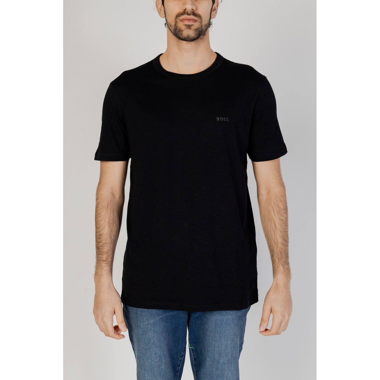 2215584 Boss T-Shirt Nero Stampa Uomo