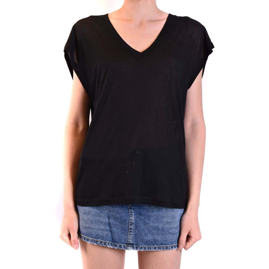 488960 Dondup T-Shirt Nera Scollo V Donna