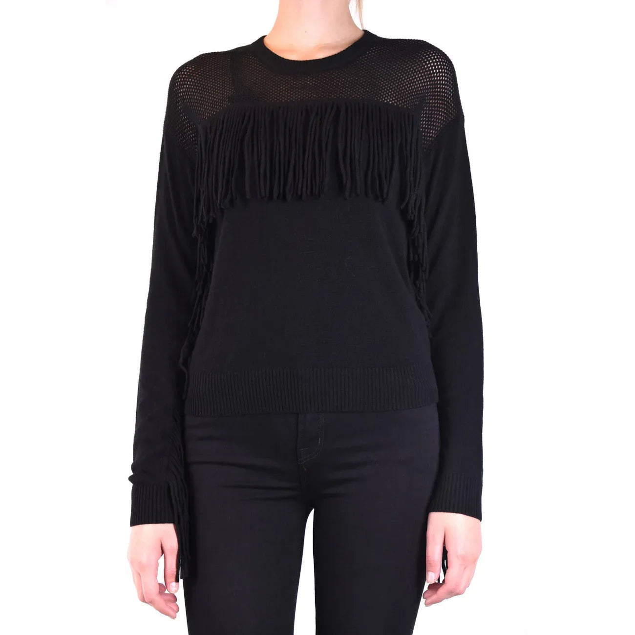 2423010 Pinko Maglia Nera Donna Viscosa 33% Poliammide 23% Cotone 20%