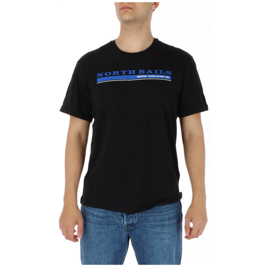 378087 North Sails T-Shirt Nero Stampa Uomo