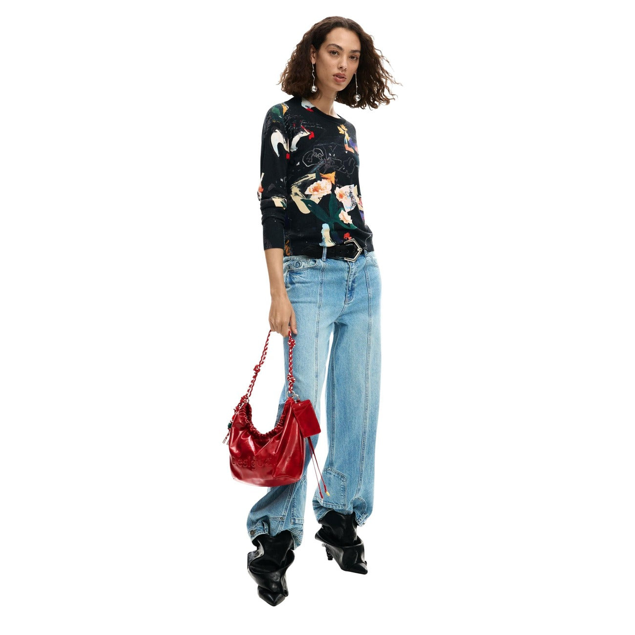 2454716 Desigual Borsa Rossa Tracolla Poliestere