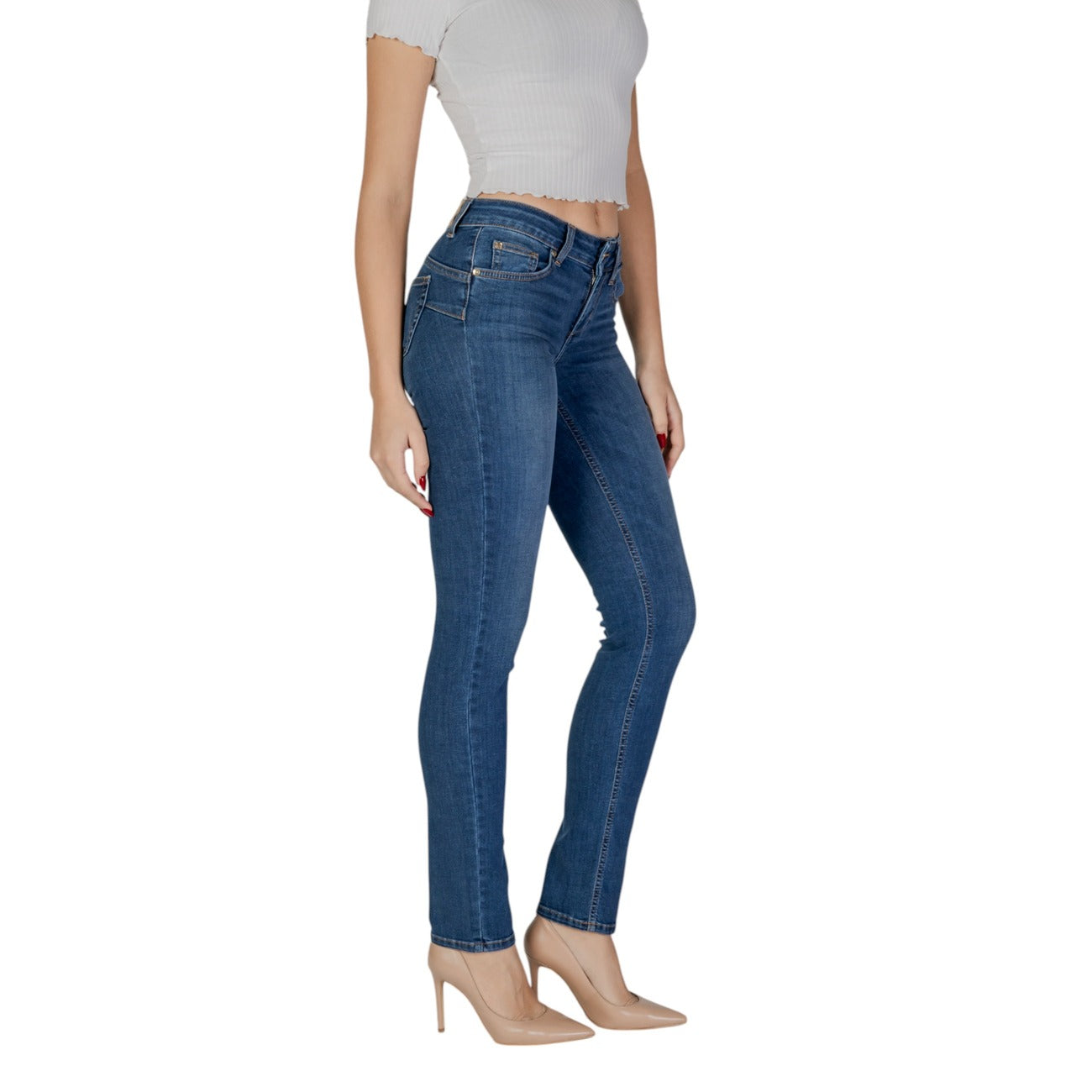 480776 Liu Jo Jeans Blu Effetto Consumato Donna