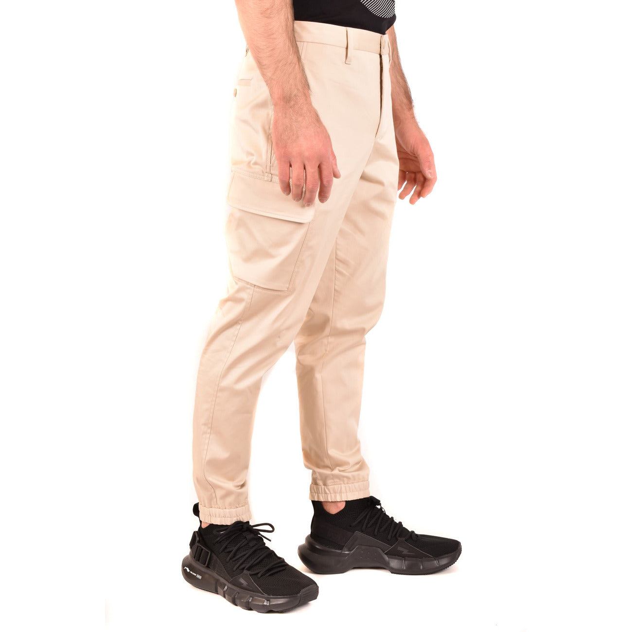 2434981 Neil Barrett Pantaloni Beige Cotone Elastan Uomo