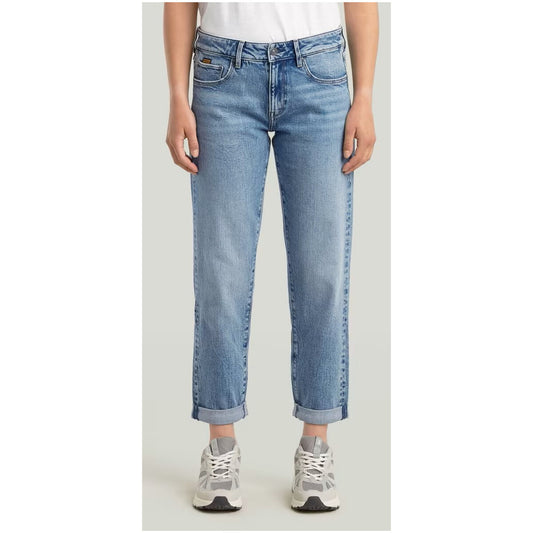 2457925 G-Star Jeans Blu Cotone Stretch Zip Tasche Donna