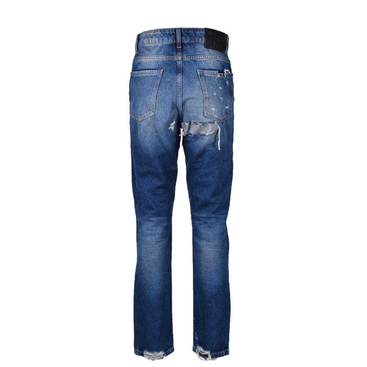 353828 John Richmond Jeans Azzurri Strappati Cotone Donna