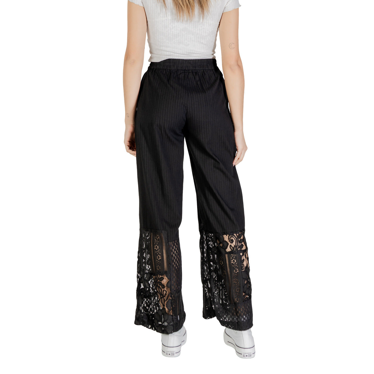 486290 Ichi Pantaloni Neri Donna