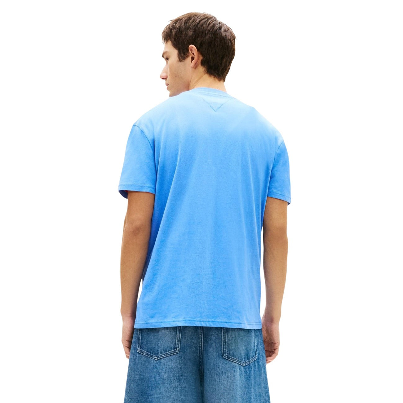 2457546 Tommy Hilfiger Jeans T-Shirt Azzurro Stampa Uomo