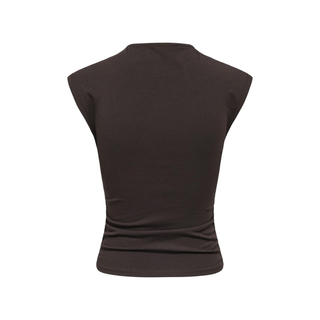 517625 Only Top Marrone Smanicato Donna