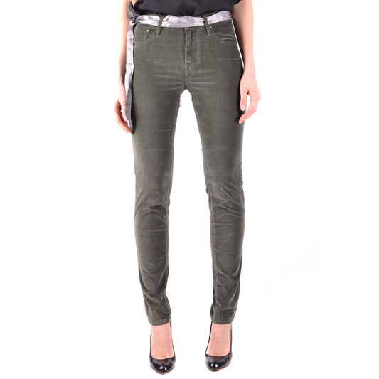 2437700 Jacob Cohen Jeans Verdi Cotone Modal Made Italy Donna