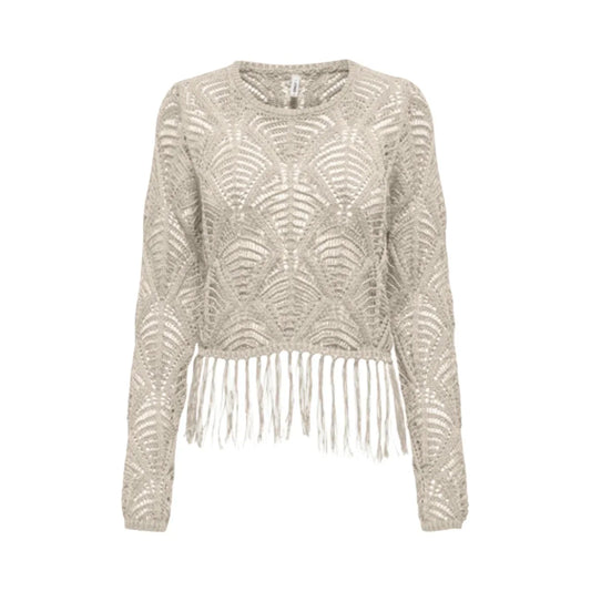 515663 Only Maglia Beige Maniche Lunghe Donna