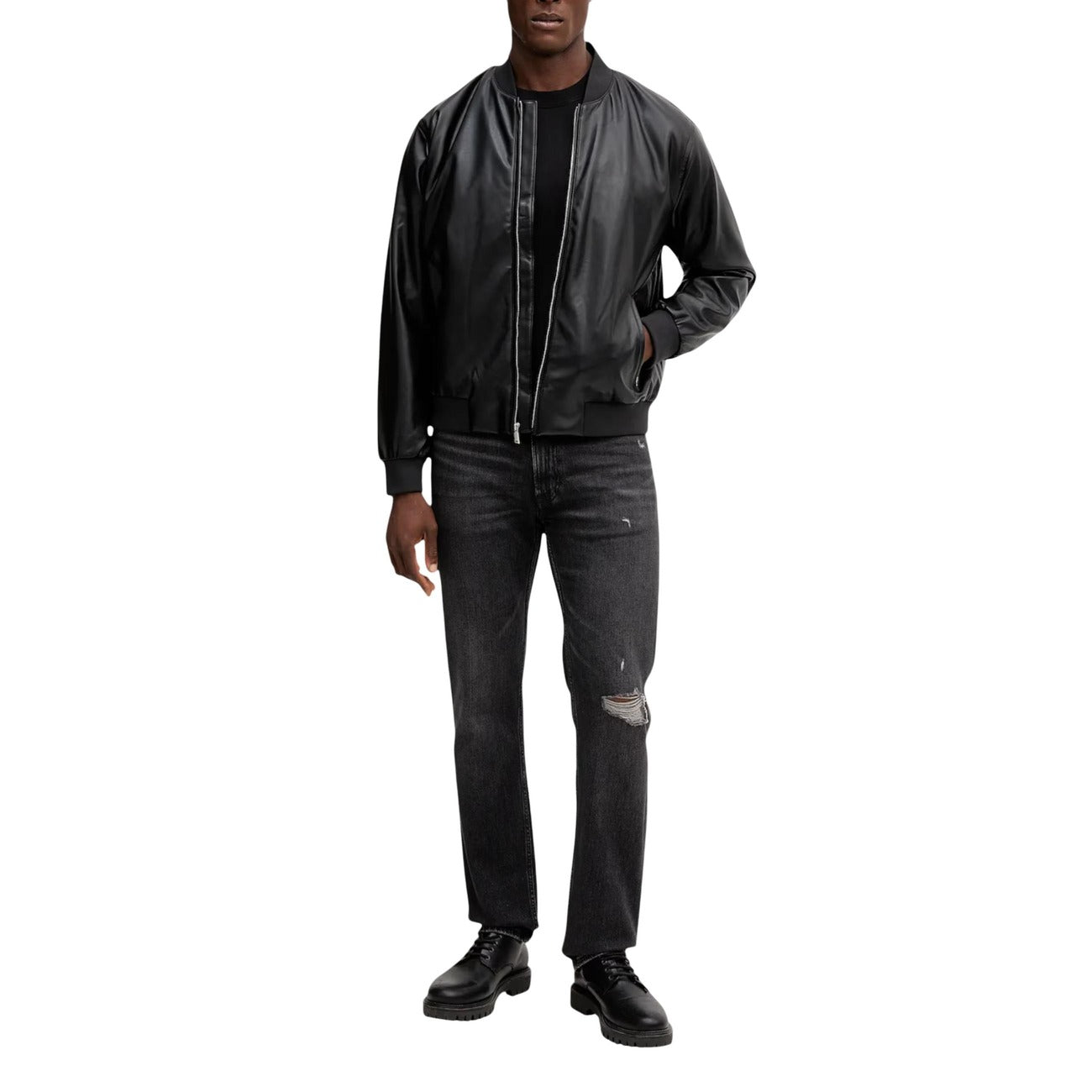 2447516 Calvin Klein Jeans T-shirt Nera Maniche Lunghe Uomo