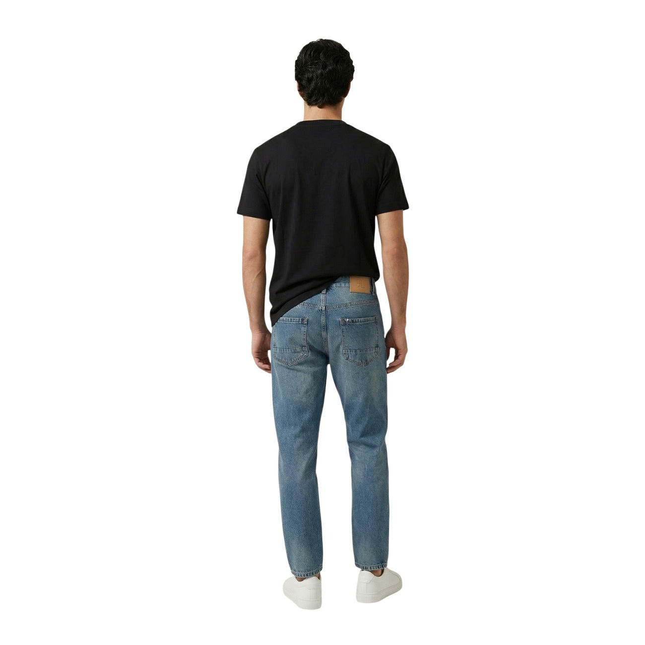 2455552 Replay T-Shirt Nera con Stampa Uomo