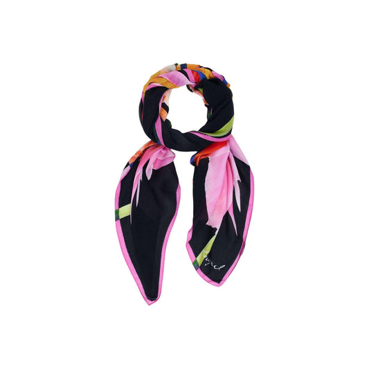 2452960 Desigual Sciarpa Nero Floreale Donna