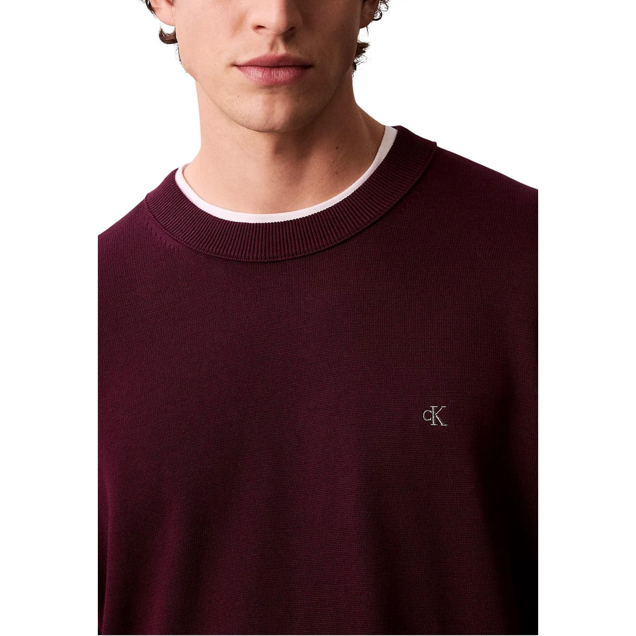 2446257 Calvin Klein Jeans Maglia Viola Cotone Uomo