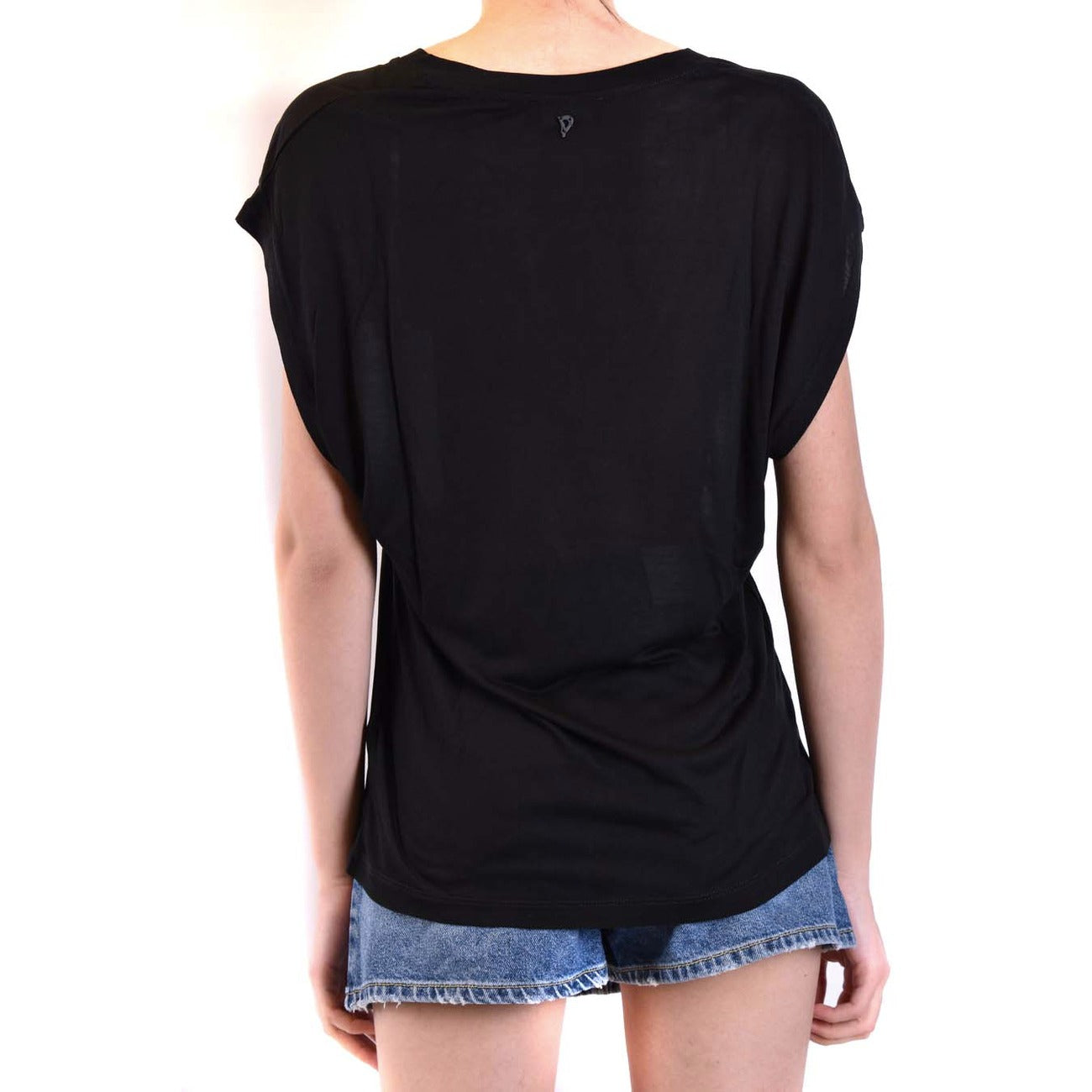 488960 Dondup T-Shirt Nera Scollo V Donna