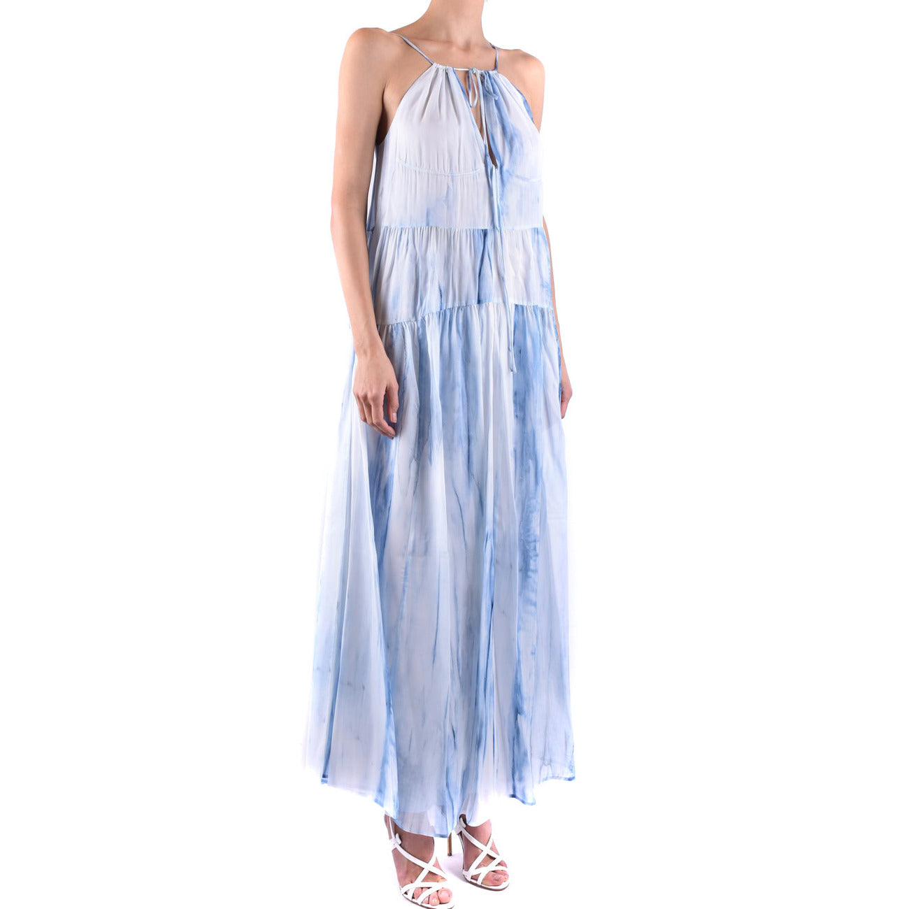 488936 Dondup Abito Bianco Colorato Donna Primavera/Estate