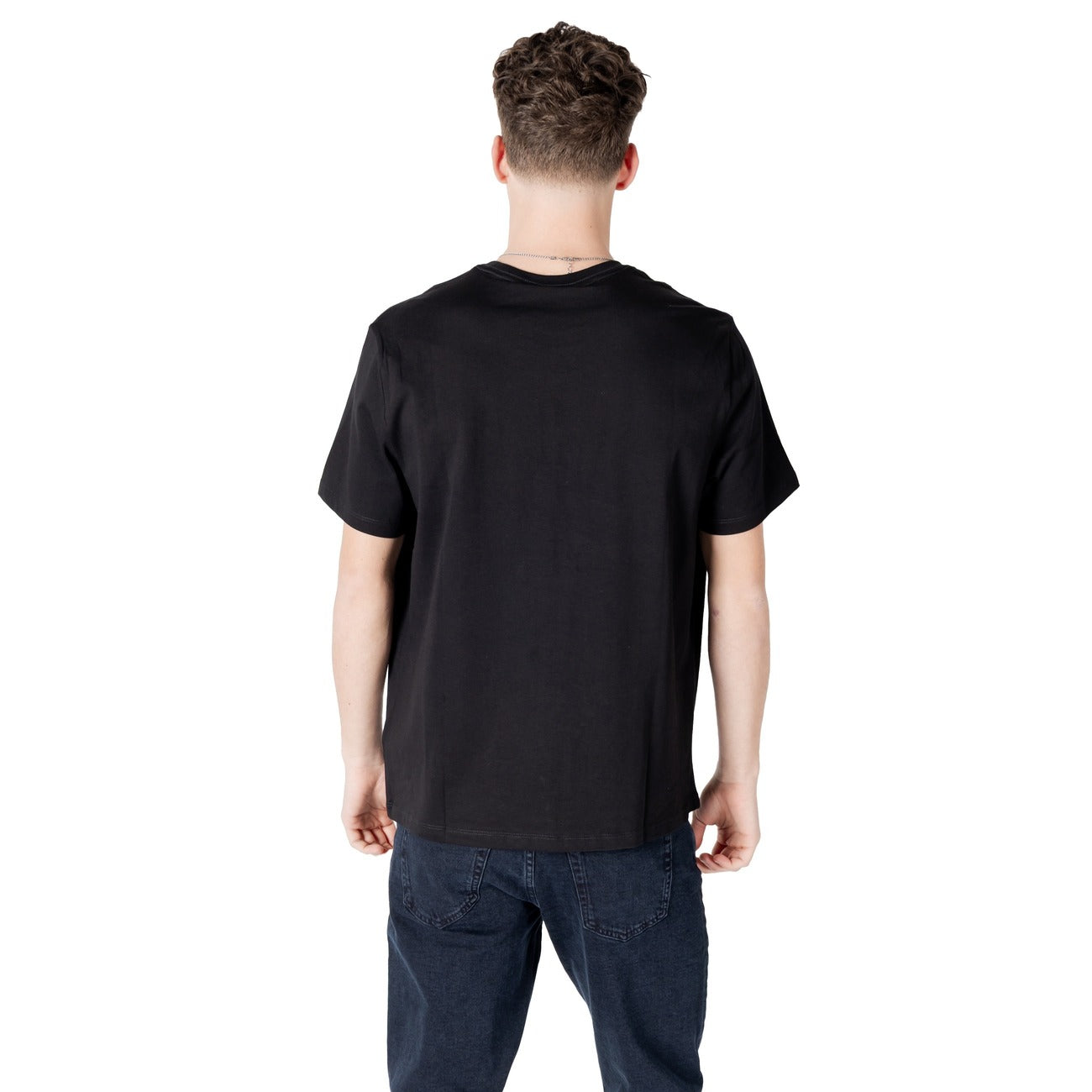 2416113 Calvin Klein Jeans T-Shirt Nera Stampa Uomo