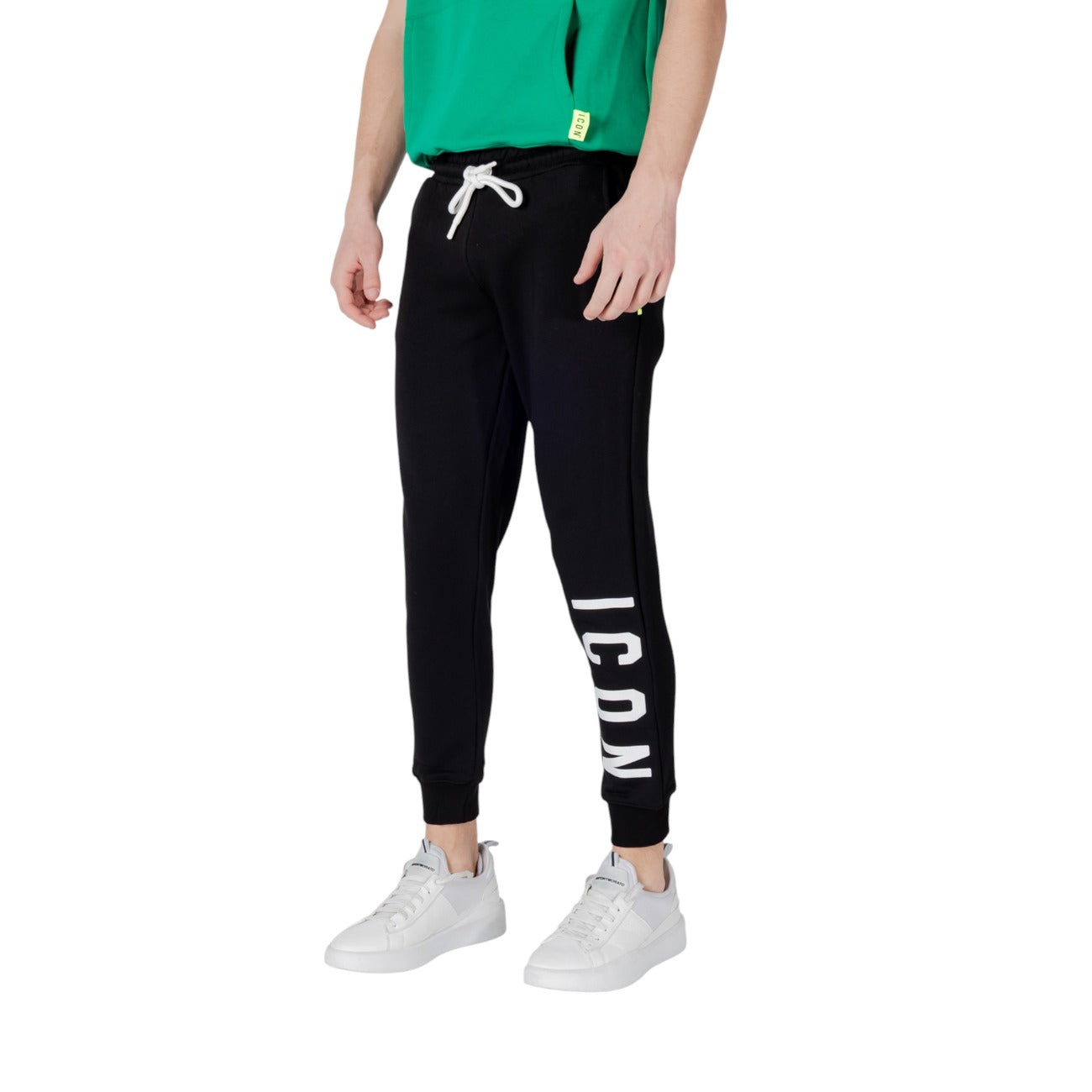 2417775 Icon Pantaloni Nero Righe Uomo