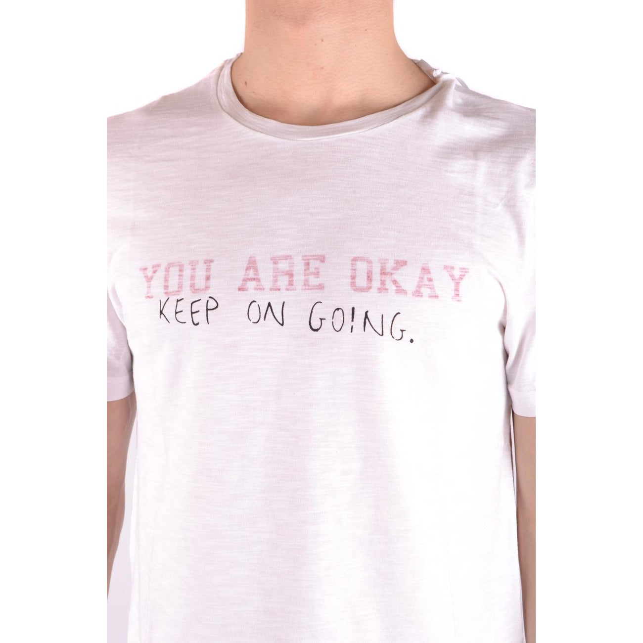 2429325 Dondup T-Shirt Bianca Stampa Uomo