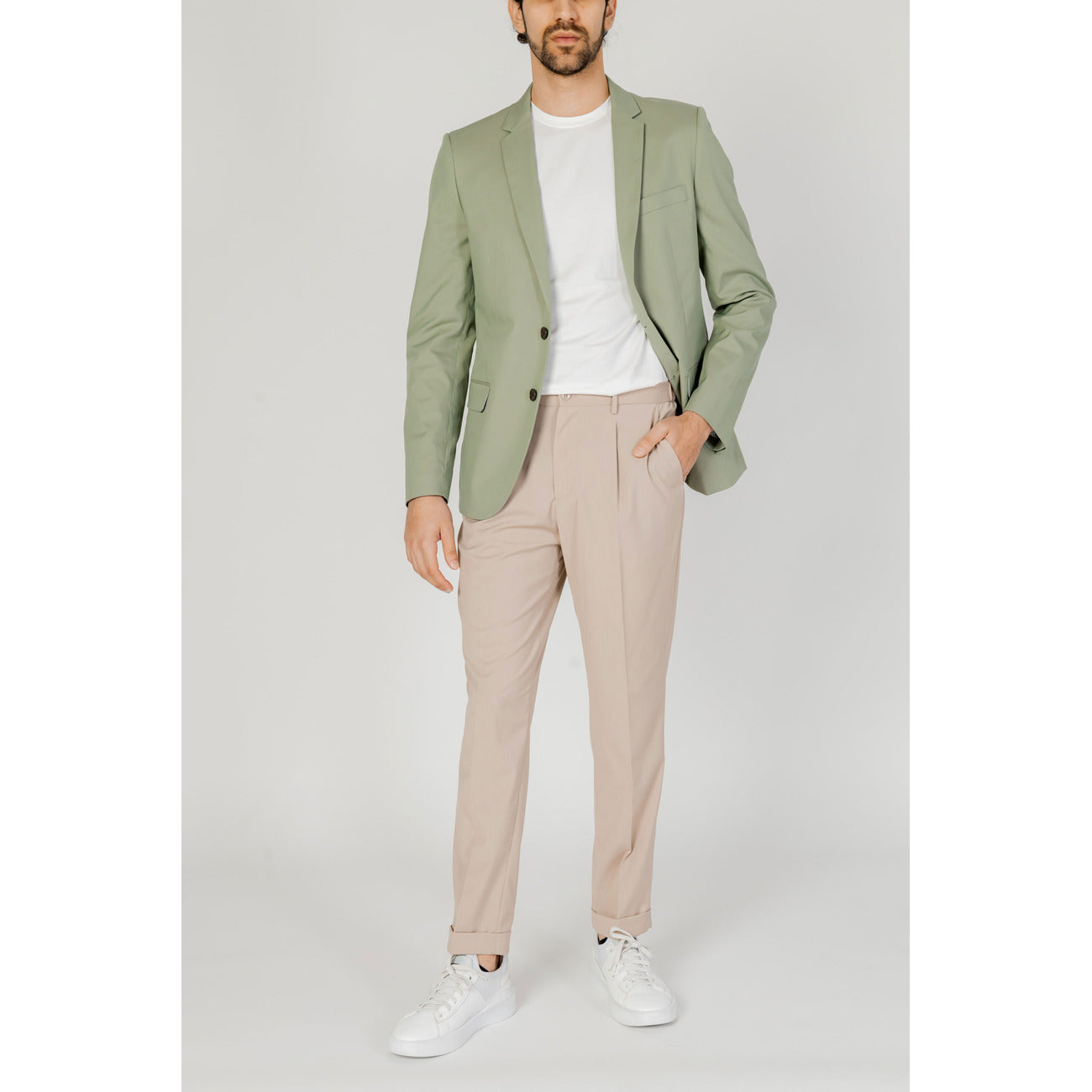 2211383 Antony Morato Giacca Verde Modal Uomo