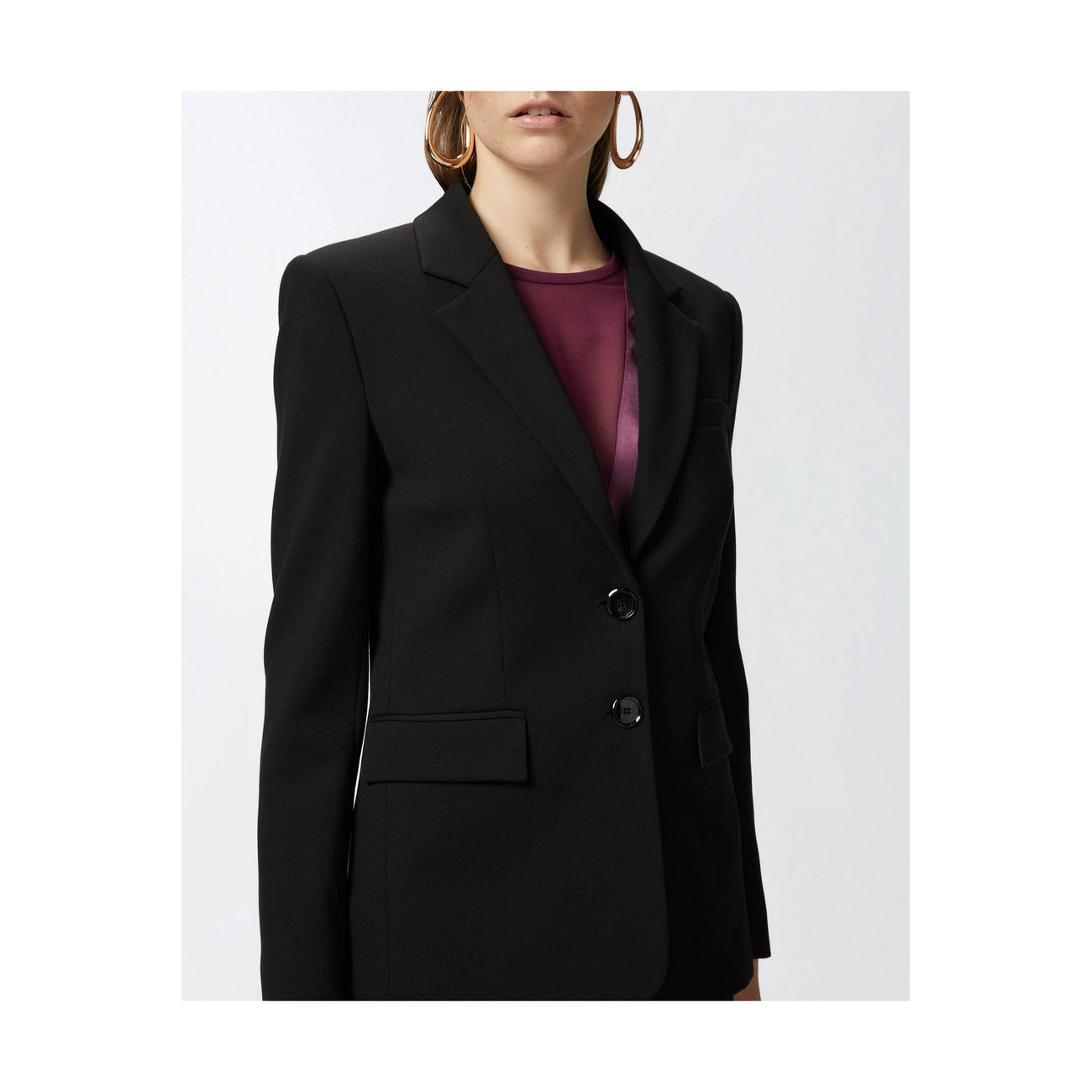 2438368 Pinko Giacca Nera Donna Viscosa 67% Bavero