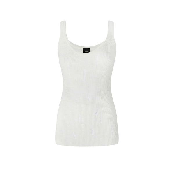 Canotta Costine White Distressed