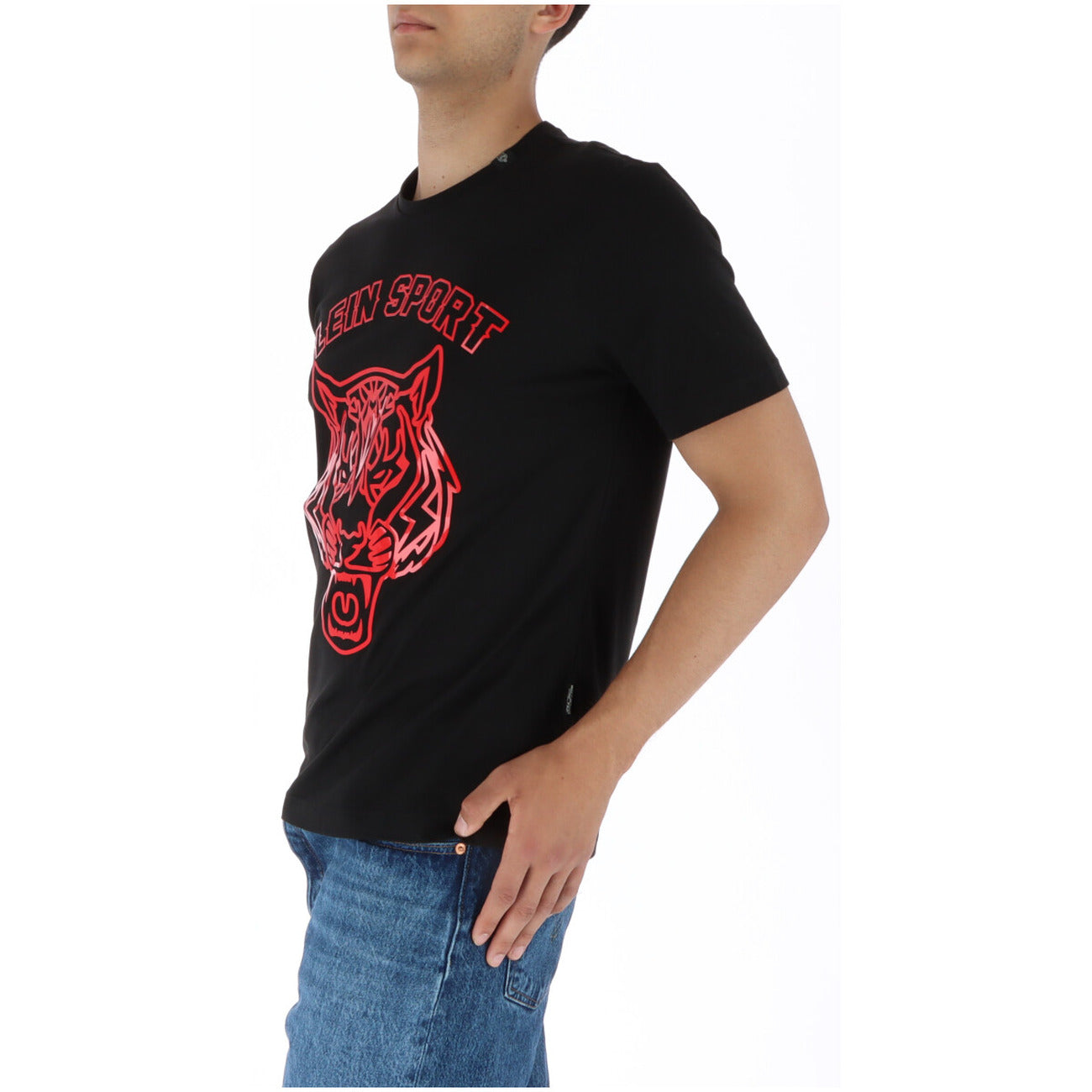 444086 Plein Sport T-Shirt Nero Stampa Uomo