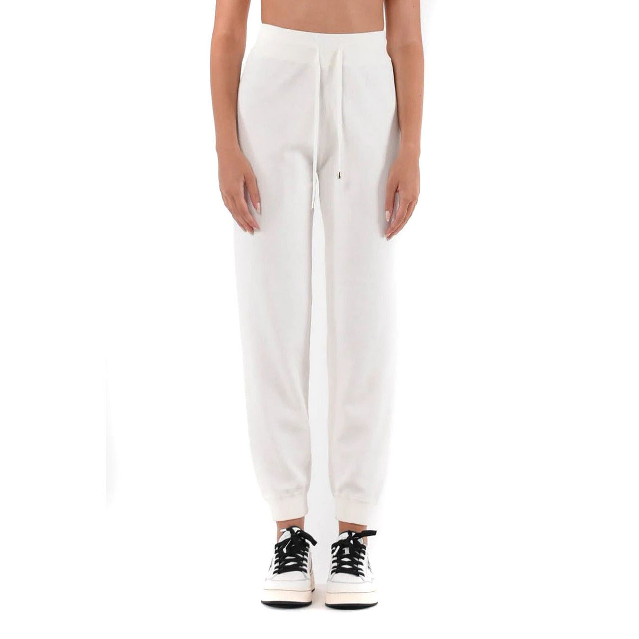 2438404 Pinko Pantaloni Bianchi Donna Cotone 67% Lacci