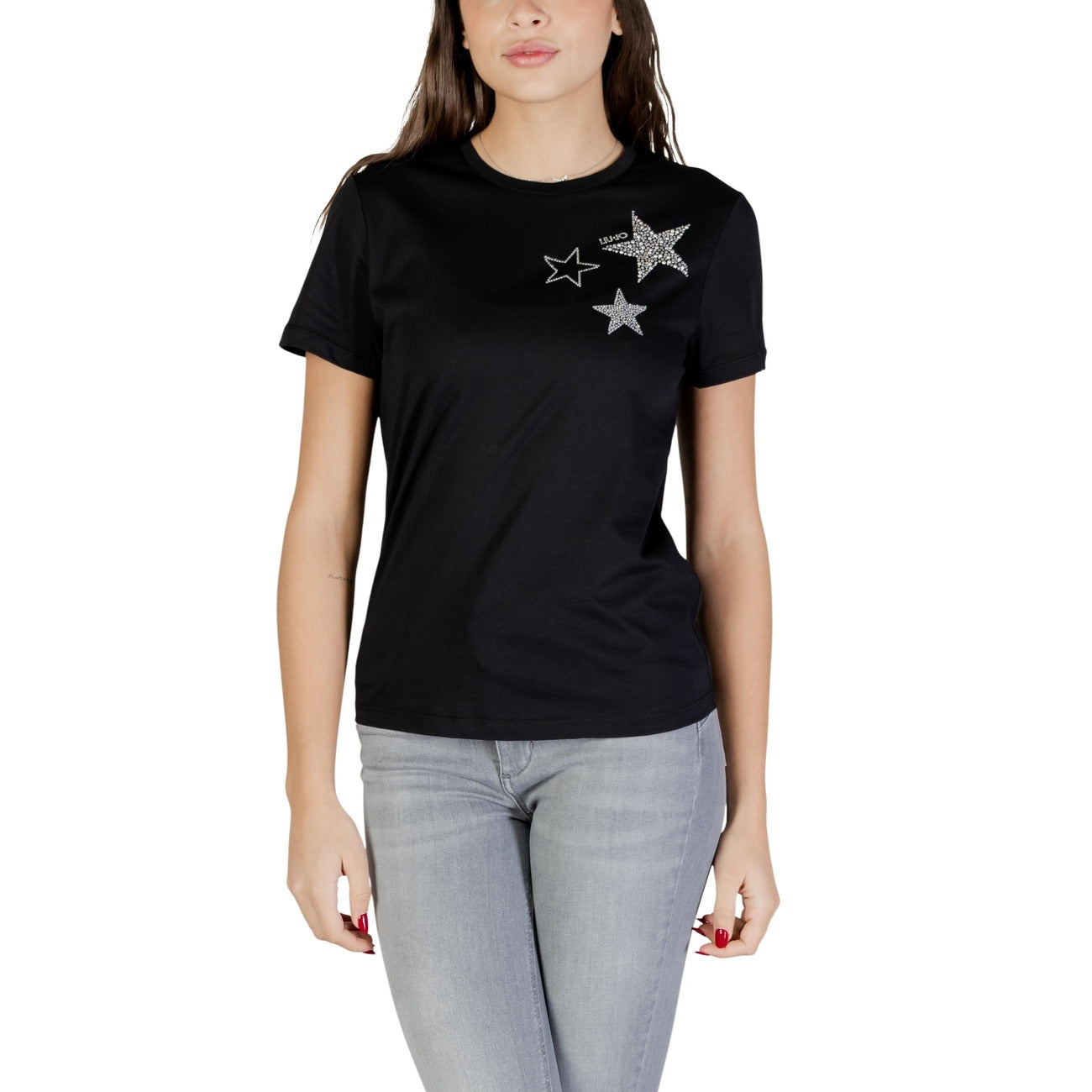 506077 Liu Jo T-shirt Nera Cotone Donna