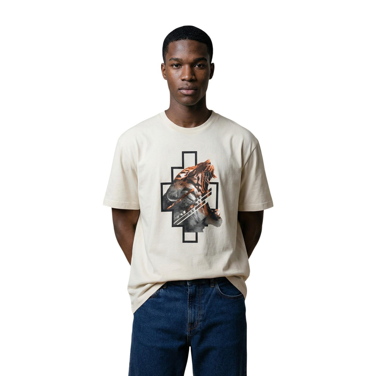 2459571 County Of Milan T-Shirt Beige Uomo