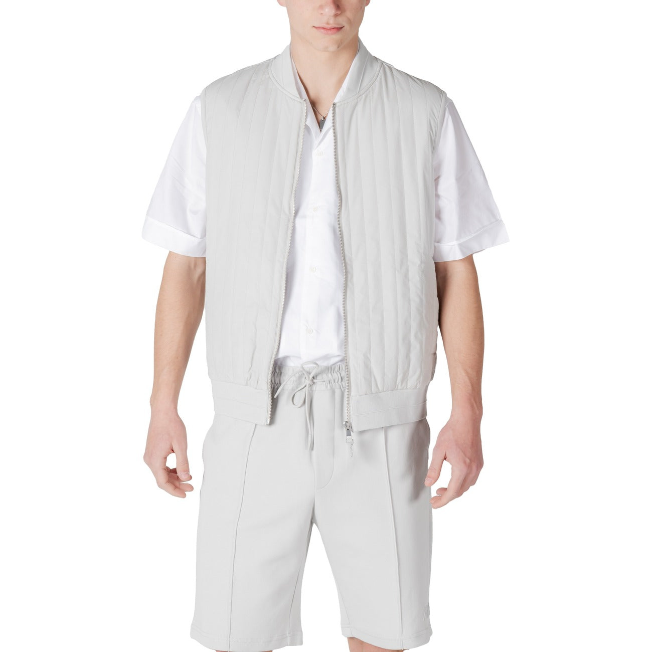 2412896 Antony Morato Gilet Grigio Cotone Smanicato Uomo