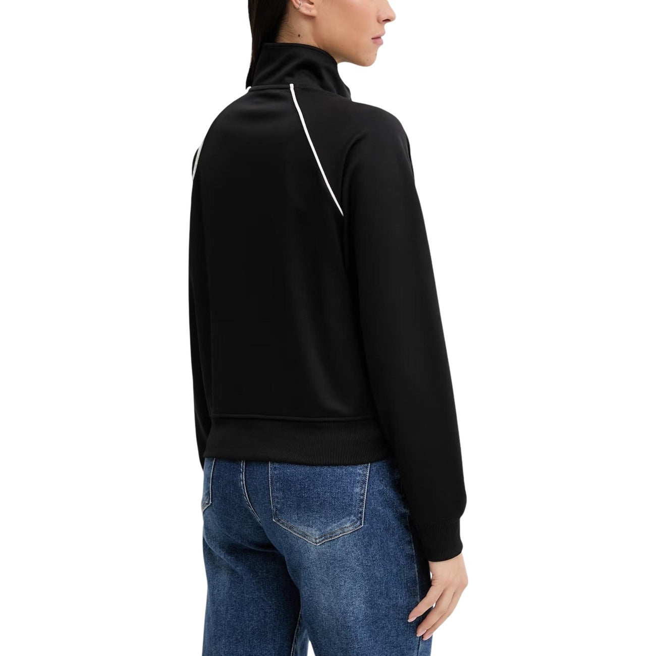 2451775 Tommy Hilfiger Jeans Felpa Donna Nera Poliestere Zip