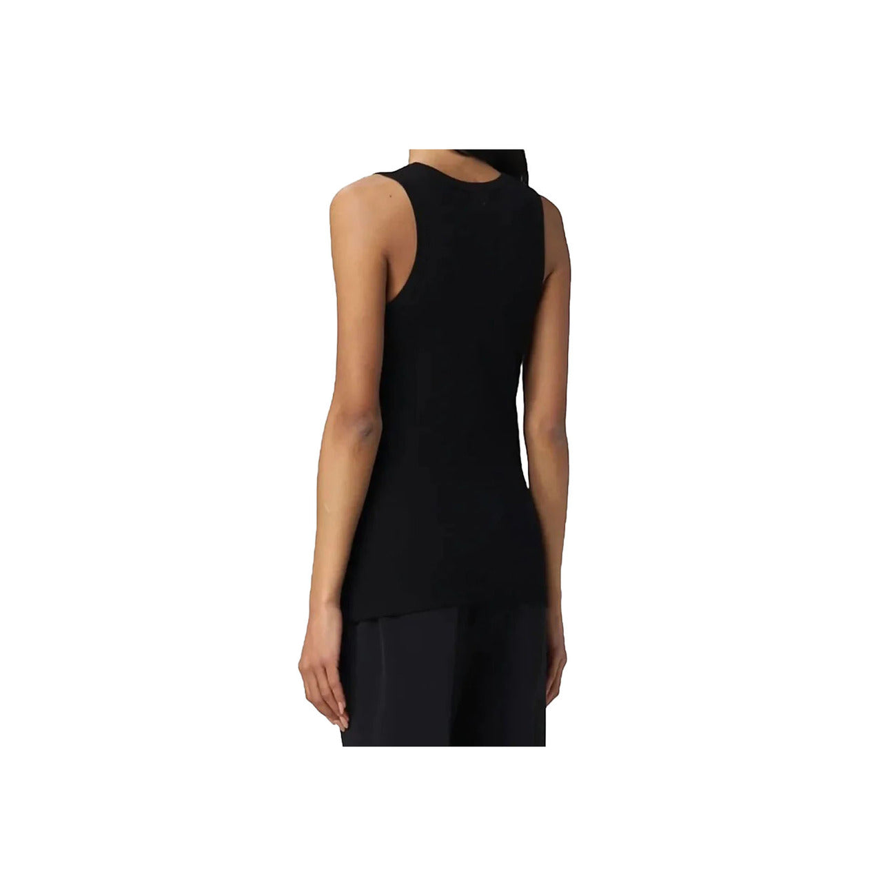 2422978 Pinko Canotta Nera in Cotone con Spalline Donna