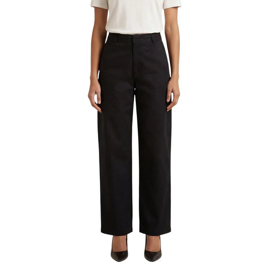 2455006 Jacqueline De Yong Pantaloni Neri Cotone Tasche Donna