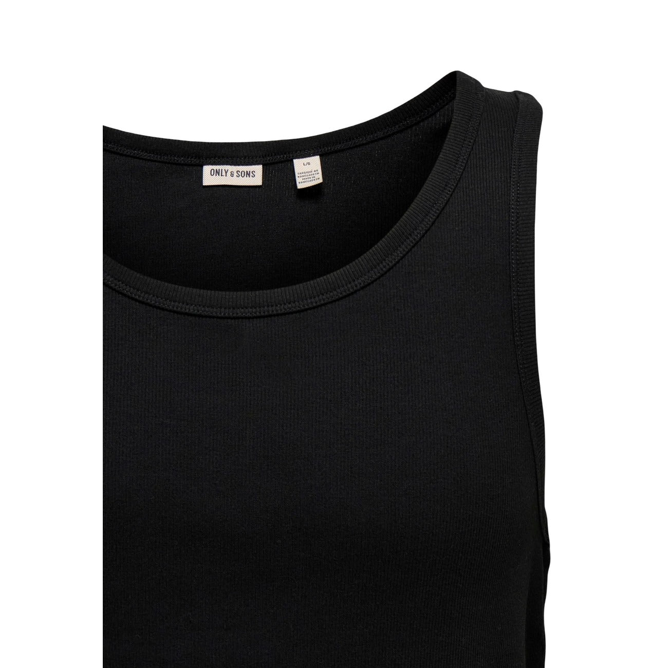 2458726 Only & Sons Canotta Nera Cotone Uomo