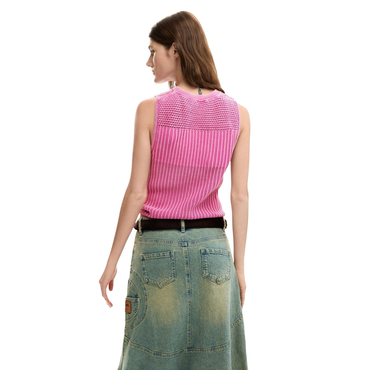 2453775 Desigual Top Fuxia Donna