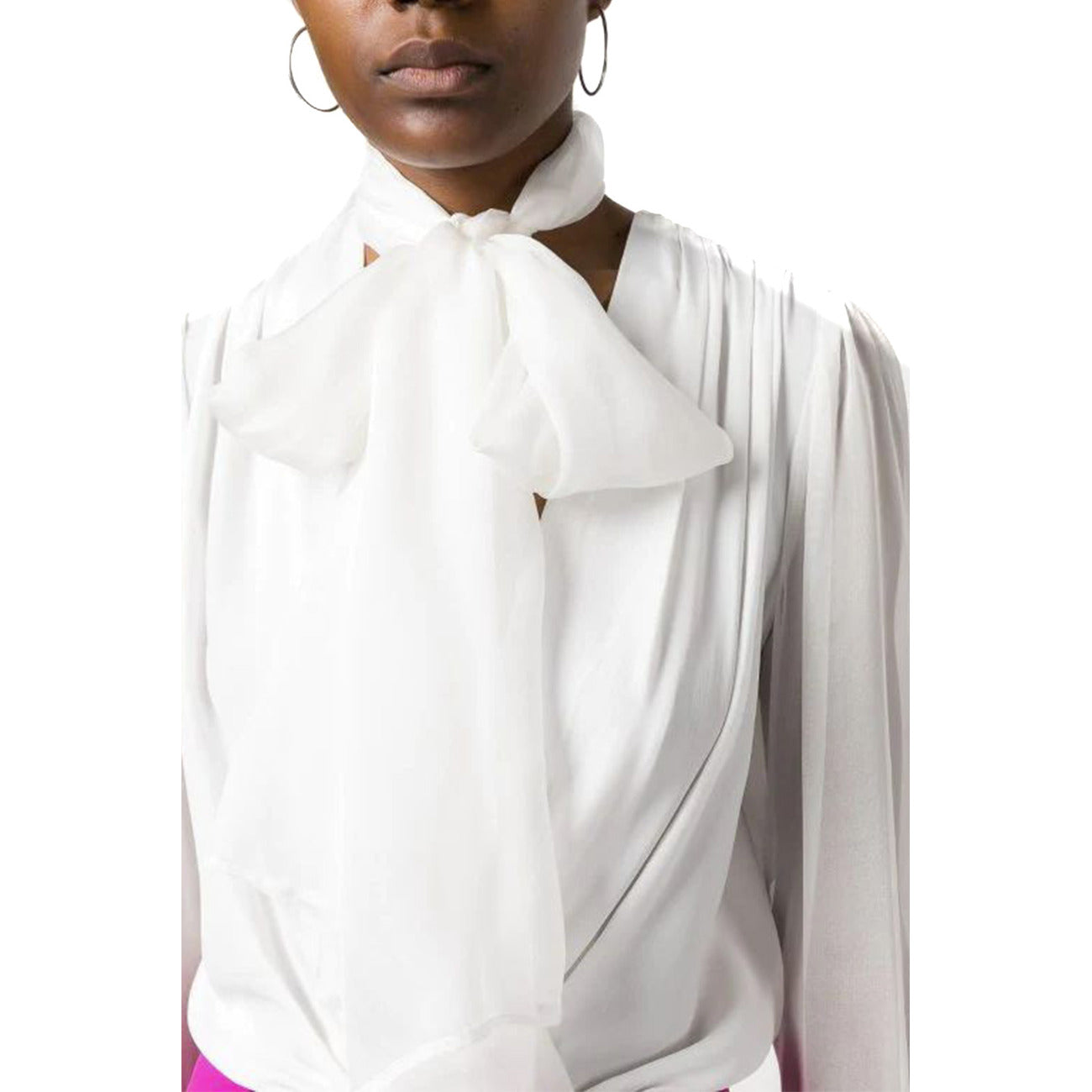 2424526 Pinko Body Blusa Bianca Donna Viscosa 100%