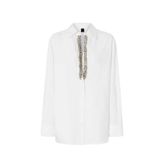 494021 Pinko Camicia Bianca Strass Donna Primavera/Estate