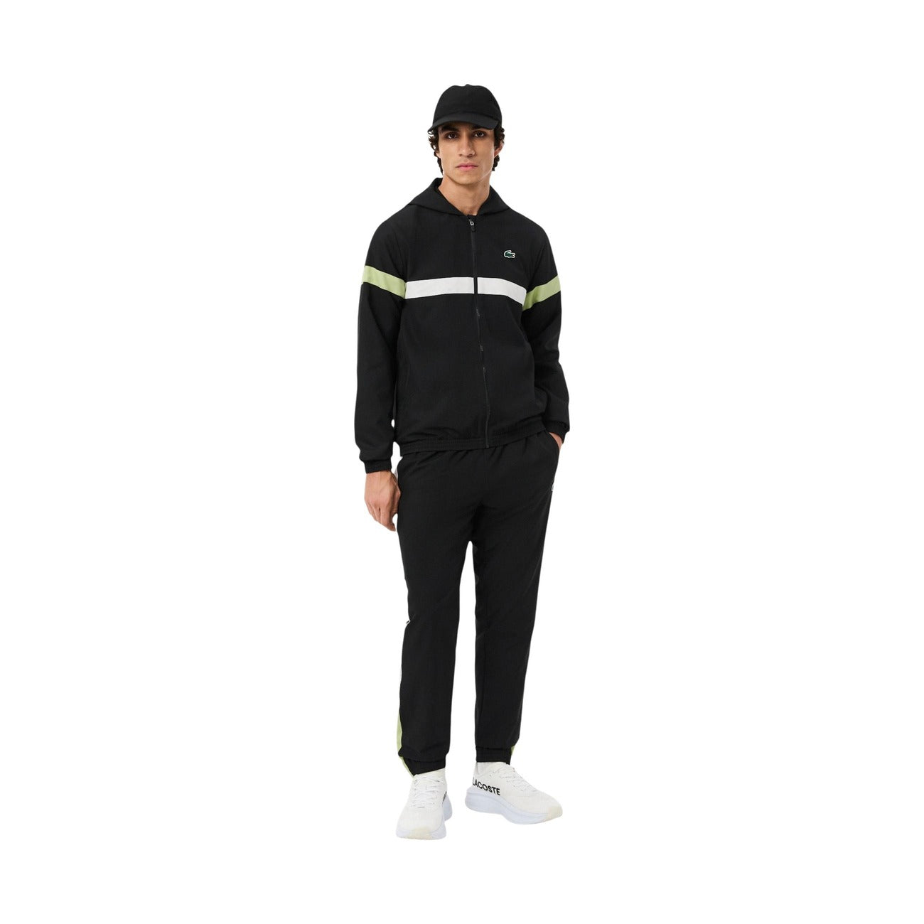2457613 Lacoste Tuta Nero Poliestere Uomo