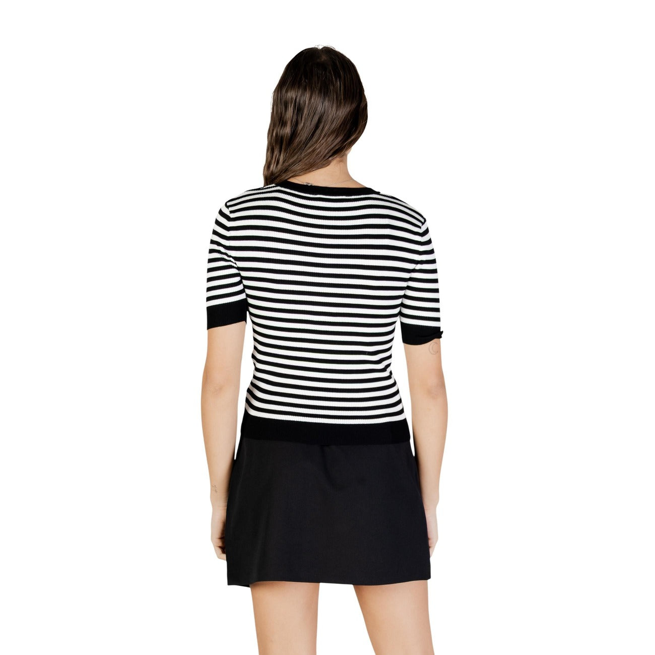 505587 Morgan De Toi Maglia Bianca Righe Maniche Corte Donna