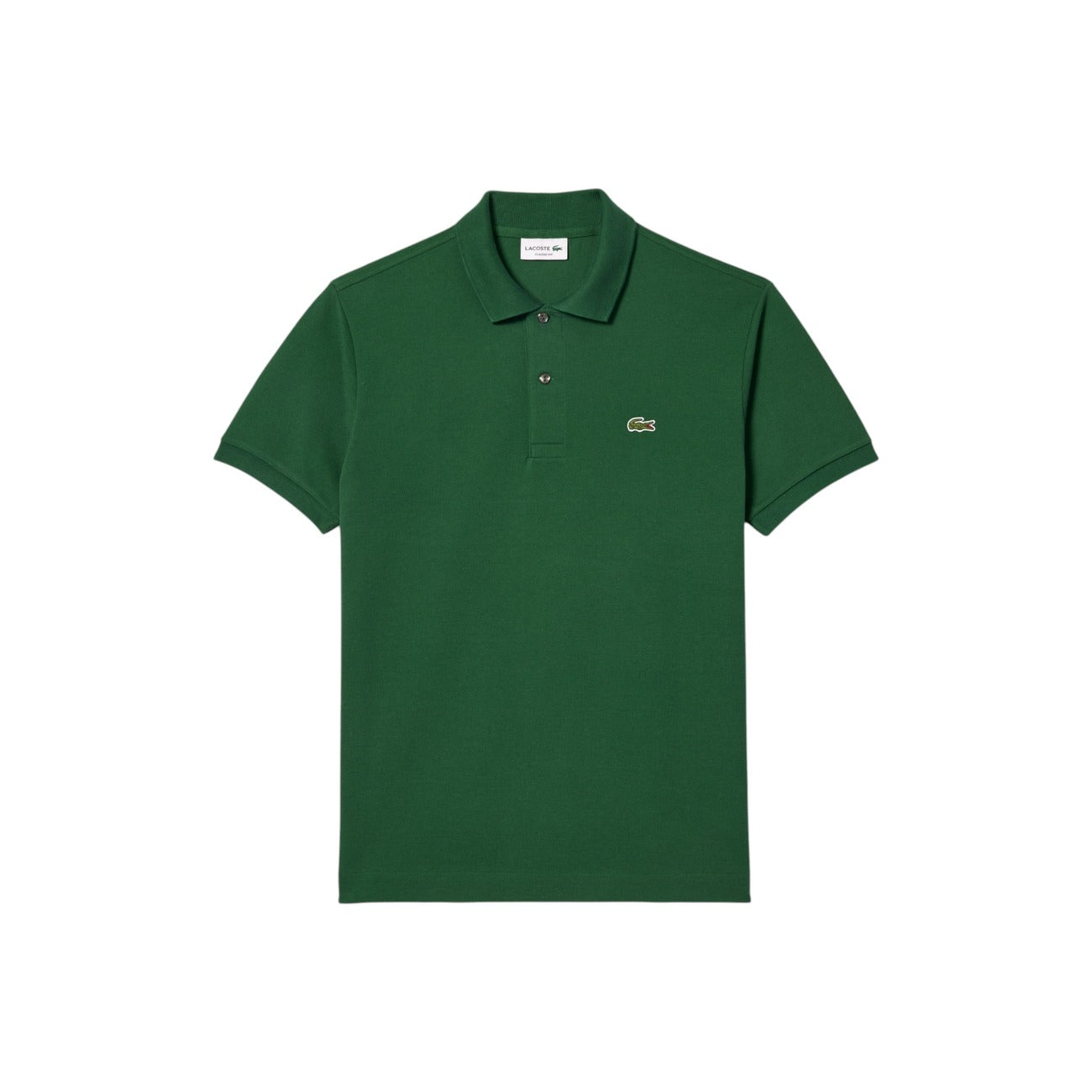 2412692 Lacoste Polo Verde Cotone Colletto Polo Maniche Corte Uomo