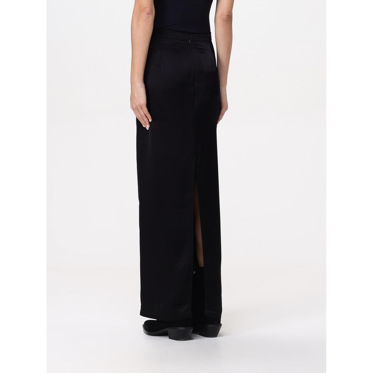 2438344 Pinko Gonna Nera Donna Acetato 91% Cerniera