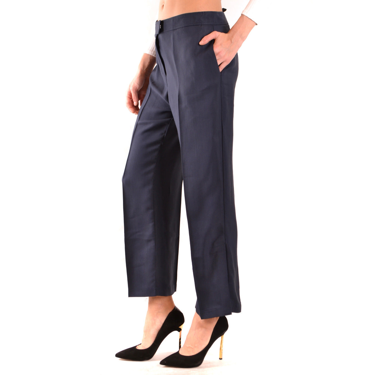2424350 Pinko Pantaloni Blu Donna Viscosa 100%