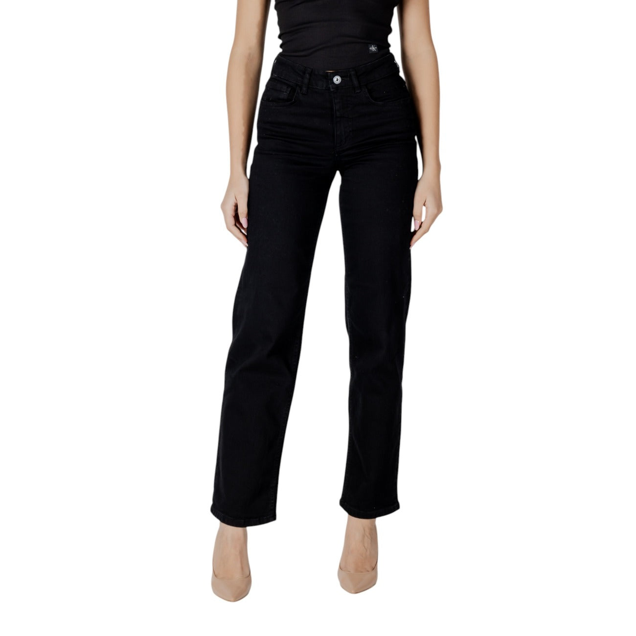 2410655 Ichi Jeans Neri Zip Tasche Donna