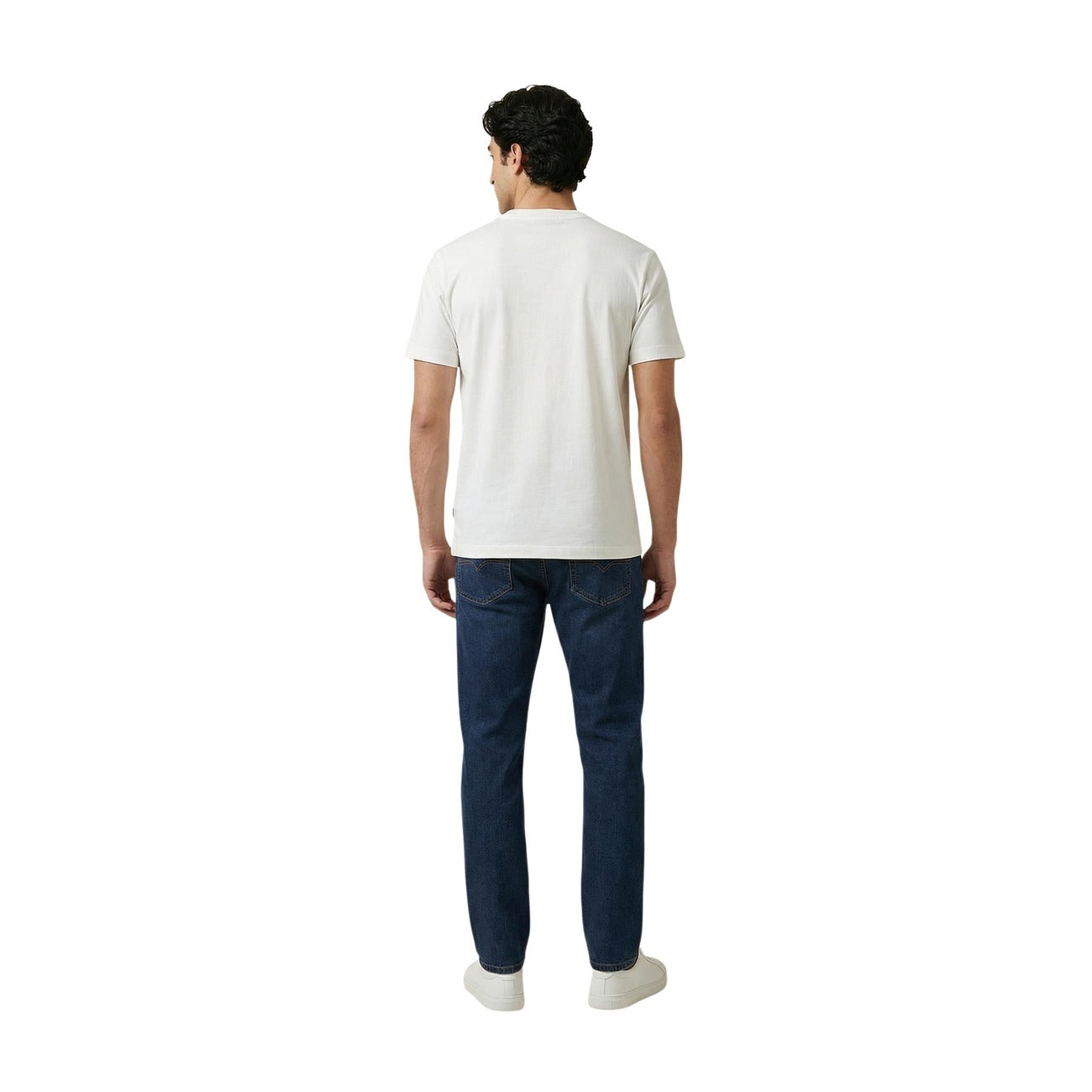 2456312 Replay T-Shirt Bianca con Stampa Uomo
