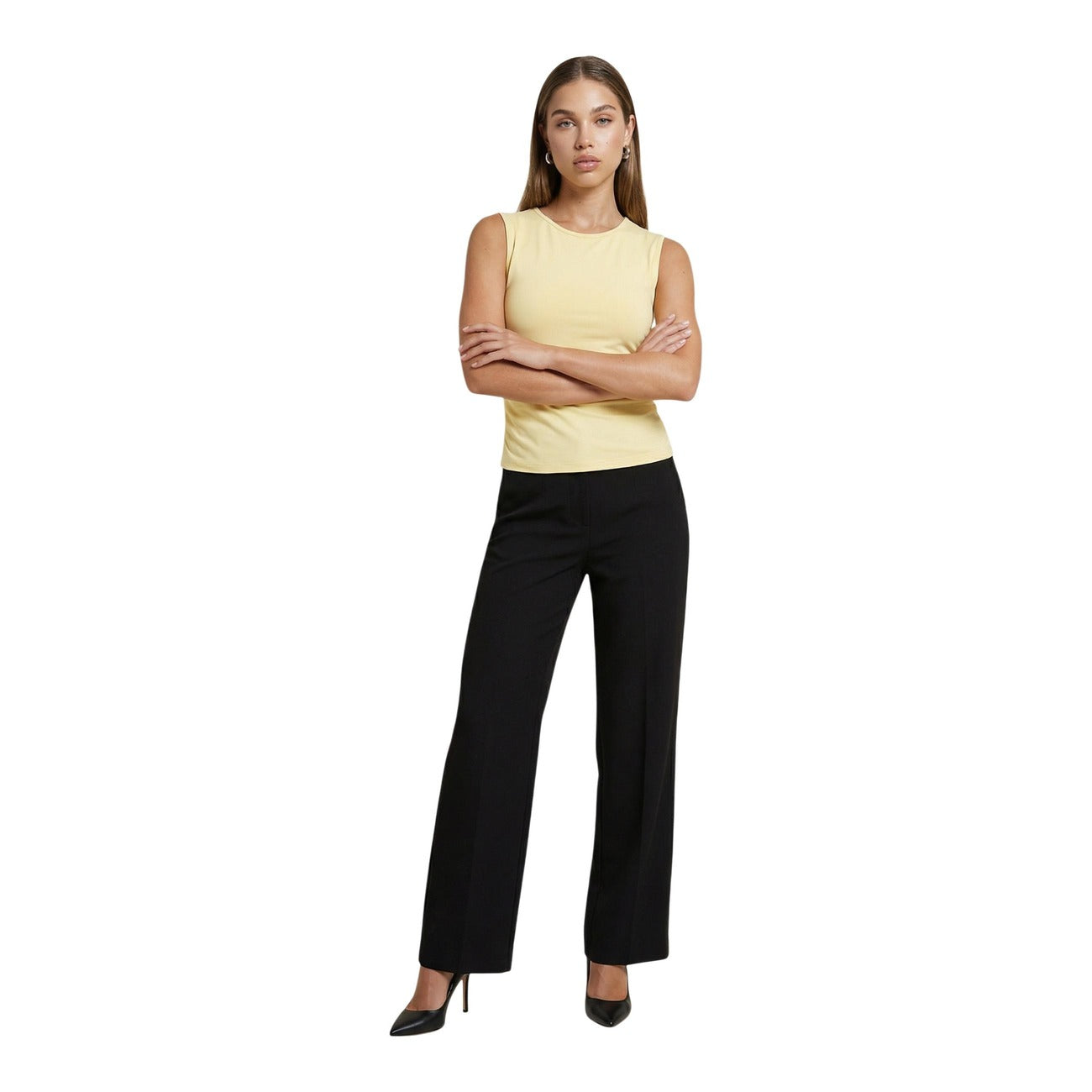 517626 Only Top Giallo Smanicato Donna