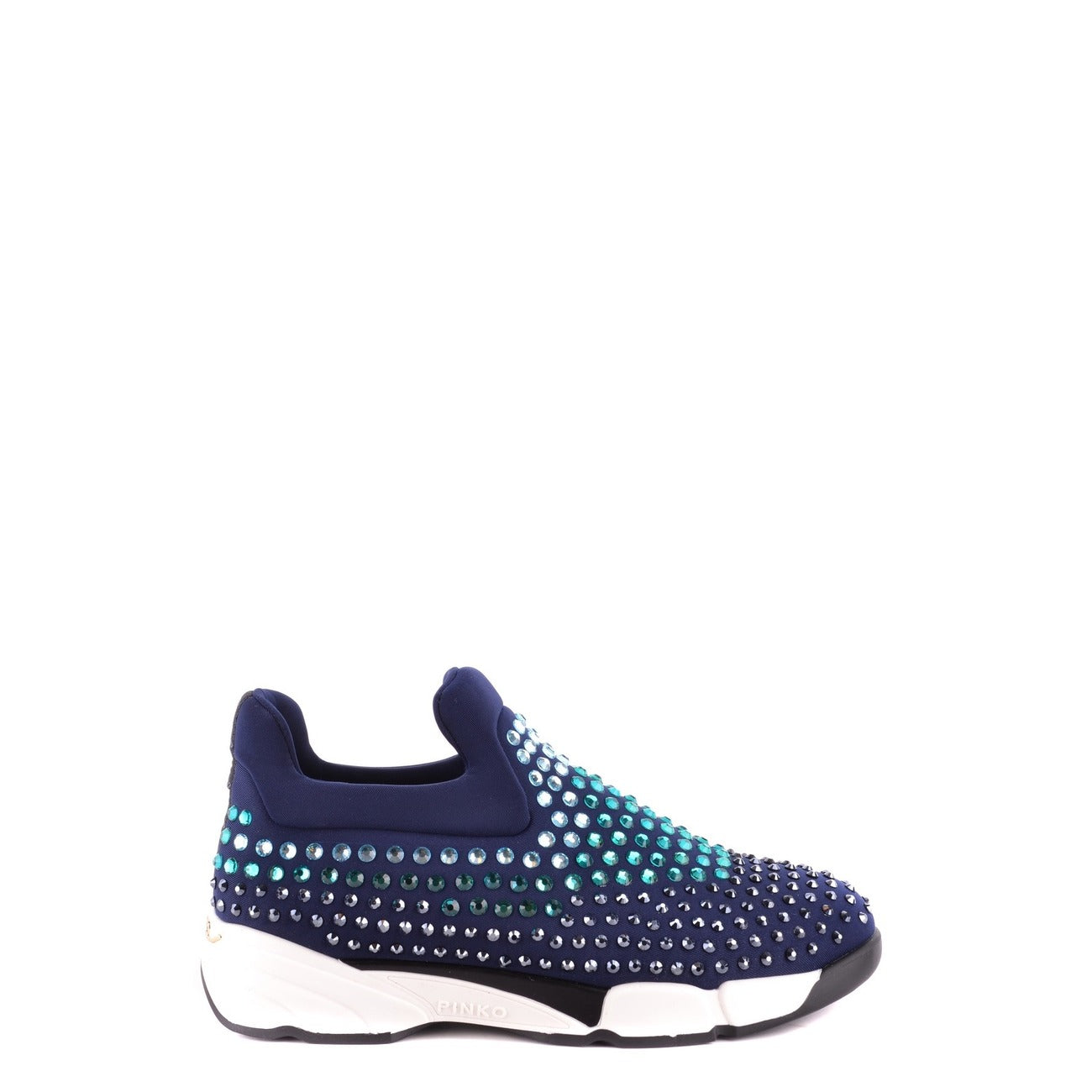 2423372 Pinko Sneakers Blu Donna Tessuto 100% Strass