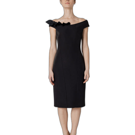 472214 Sandro Ferrone Abito Nero Donna Poliestere Elastan Primavera/Estate